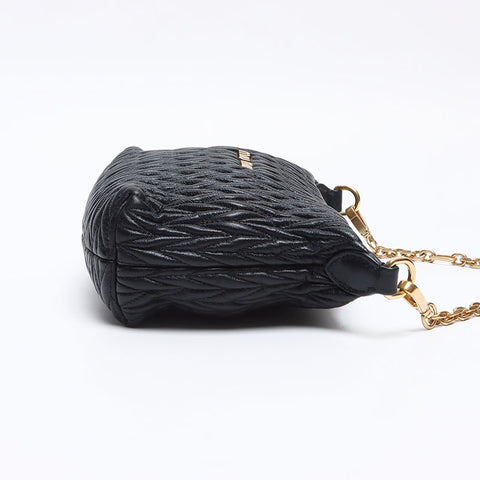 Miu Miu Matelasse pouch mini Shoulder Bag black WS13297