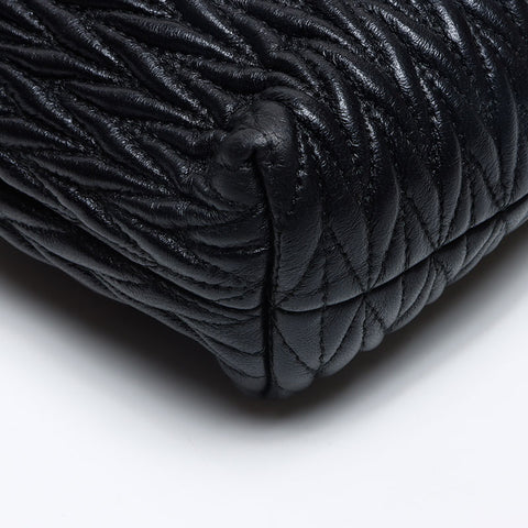 Miu Miu Matelasse pouch mini Shoulder Bag black WS13297