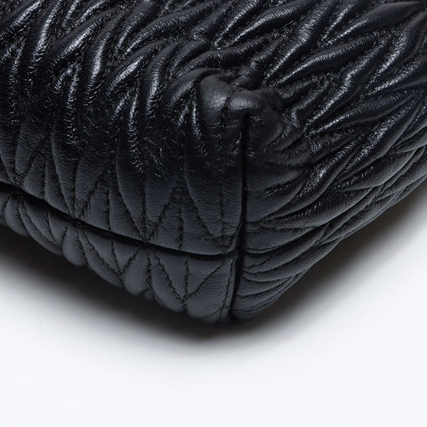 Miu Miu Matelasse pouch mini Shoulder Bag black WS13297