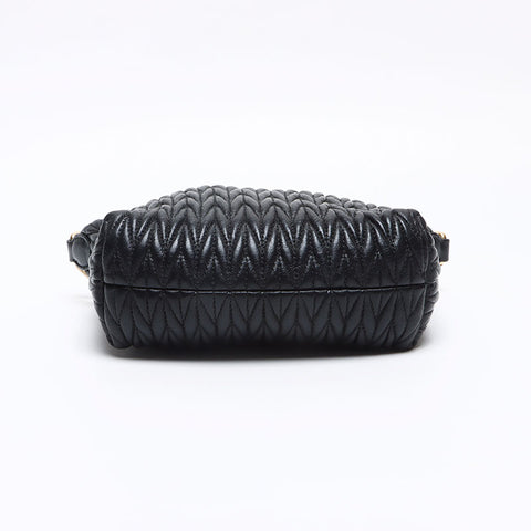Miu Miu Matelasse pouch mini Shoulder Bag black WS13297
