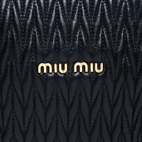 Miu Miu Matelasse pouch mini Shoulder Bag black WS13297