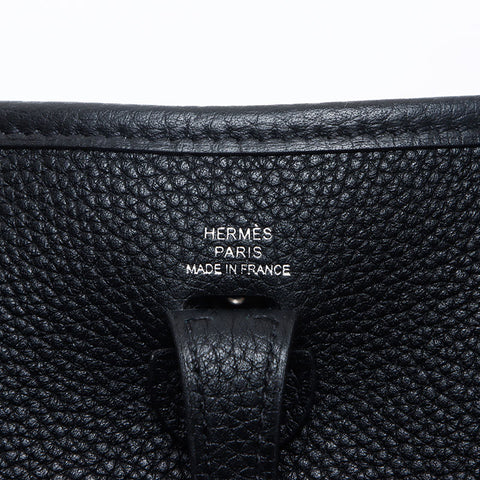 HERMES Evelyn TPM Y stamp Togo Amazon Shoulder Bag black WS13300