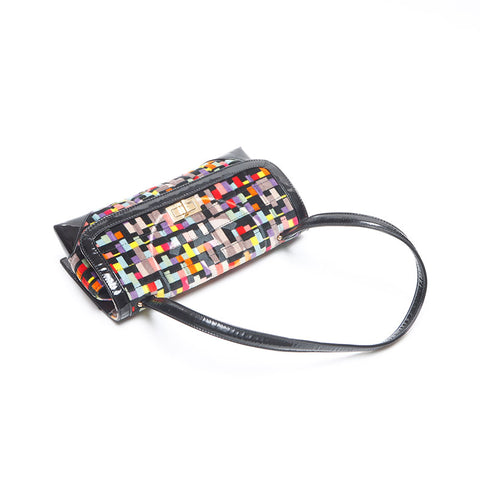 CHANEL No.6 Flap Bag Velvet Multicolor Shoulder Bag black WS13302
