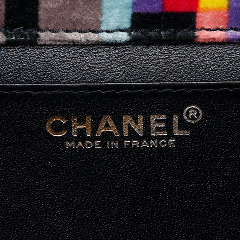 CHANEL No.6 Flap Bag Velvet Multicolor Shoulder Bag black WS13302