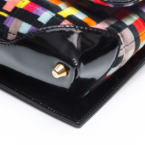 CHANEL No.6 Flap Bag Velvet Multicolor Shoulder Bag black WS13302