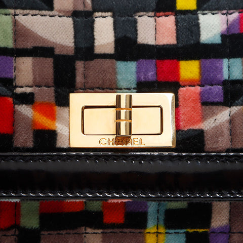 CHANEL No.6 Flap Bag Velvet Multicolor Shoulder Bag black WS13302