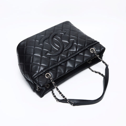 シャネル CHANEL キャビアスキン 16番台 デカココマーク ショルダーバッグ ブラック WS13305