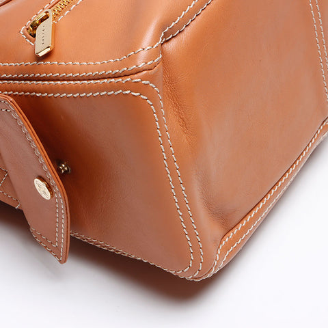 セリーヌ CELINE レザー ハンドバッグ ブラウン WS13306