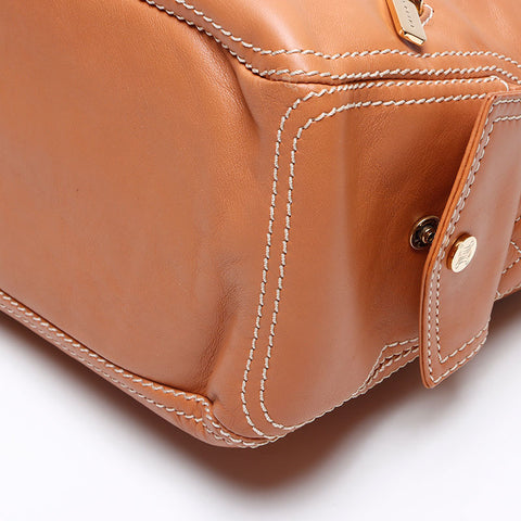 セリーヌ CELINE レザー ハンドバッグ ブラウン WS13306