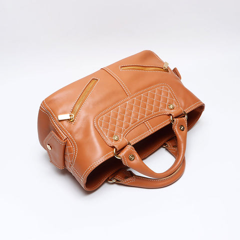 CELINE 皮革手提包 棕色 WS13306