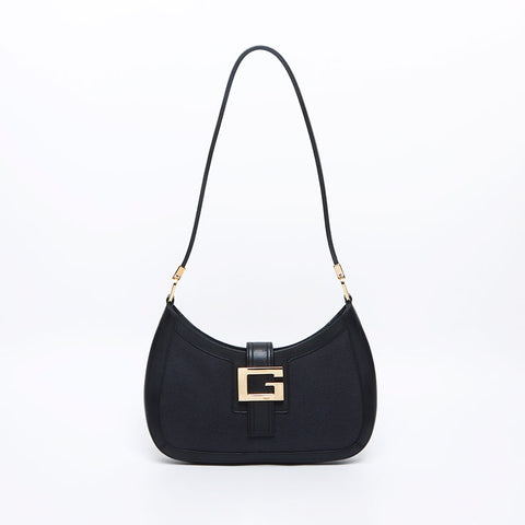 GUCCI Canvas logo Shoulder Bag black WS13308