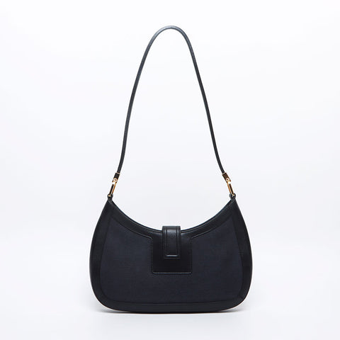GUCCI Canvas logo Shoulder Bag black WS13308