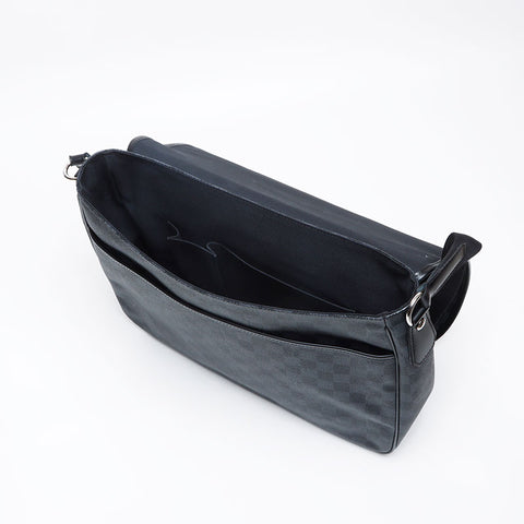 LOUIS VUITTON 2012 Damier Graphite District PM NM Shoulder Bag black WS13312