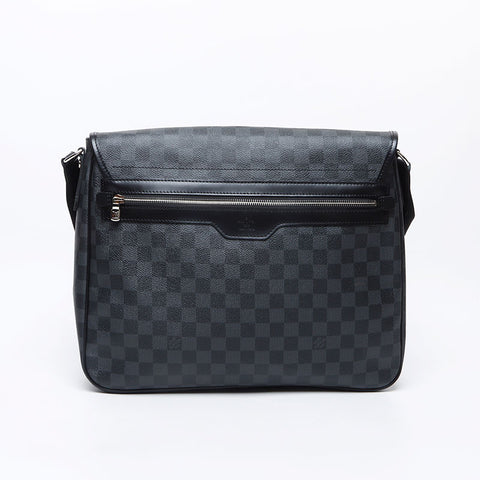 LOUIS VUITTON 2012 Damier Graphite District PM NM Shoulder Bag black WS13312