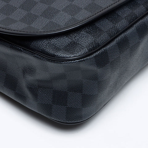LOUIS VUITTON 2012 Damier Graphite District PM NM Shoulder Bag black WS13312