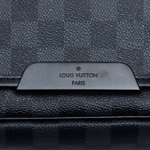 LOUIS VUITTON 2012 Damier Graphite District PM NM Shoulder Bag black WS13312
