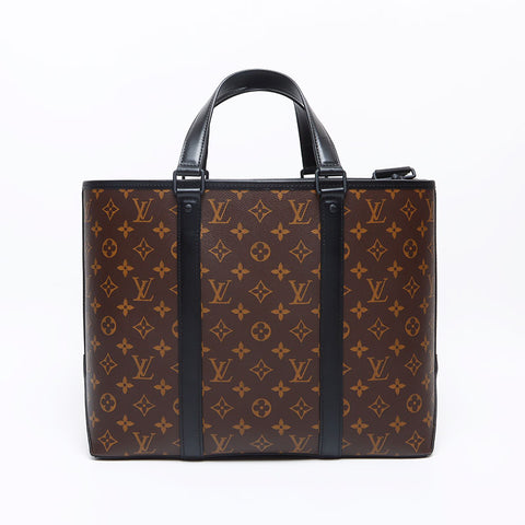 LOUIS VUITTON Monogram Macassar Weekend Tote GM Tote Bag Brown WS13313