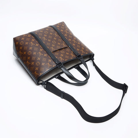 LOUIS VUITTON Monogram Macassar Weekend Tote GM Tote Bag Brown WS13313