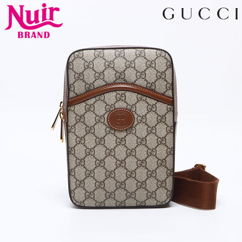 極美品 グッチ GUCCI GG スプリーム ショルダーバッグ ベージュ WS13318