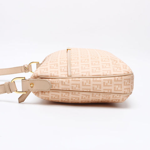 フェンディ FENDI ズッキーノ PVC ショルダーバッグ ベージュ WS13321