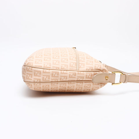 フェンディ FENDI ズッキーノ PVC ショルダーバッグ ベージュ WS13321