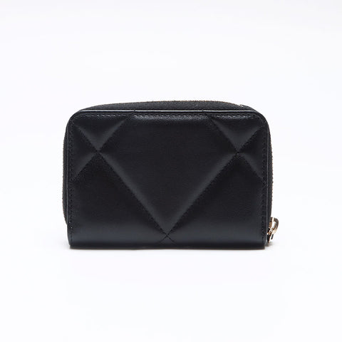 CHANEL Matelasse COCO Mark Round Zip 31 Series Coin case black WS13323