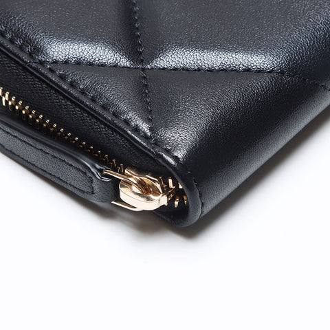 CHANEL Matelasse COCO Mark Round Zip 31 Series Coin case black WS13323