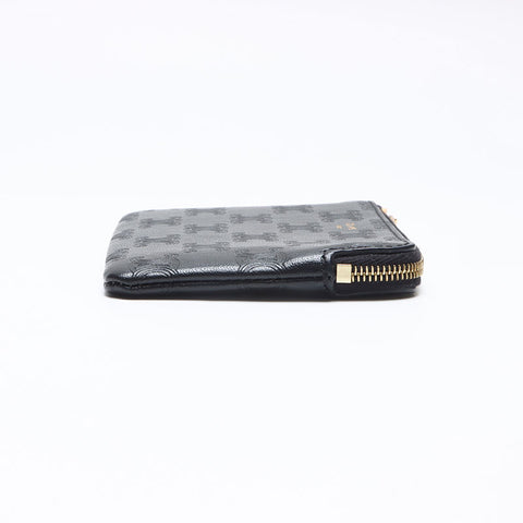 セリーヌ CELINE レザー マカダム カードケース エンボス加工入り キーケース ブラック WS13324