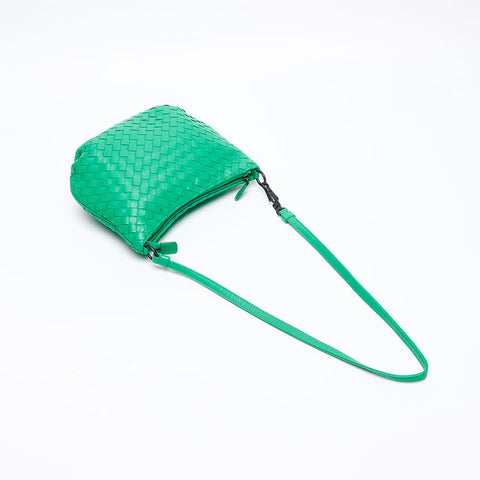 ボッテガヴェネタ BOTTEGAVENETA イントレチャート ショルダーバッグ グリーン WS13330