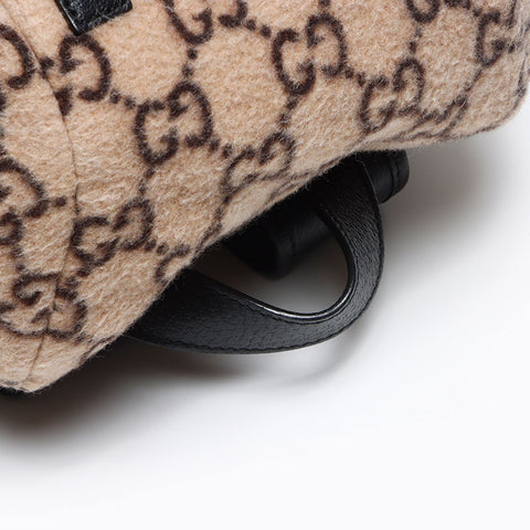 GUCCI Gucci Backpack GGPattern 598184 Wool Leather Backpack Â· Daypack Brown WS13335