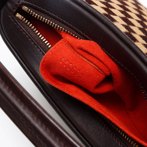 ルイ・ヴィトン LOUIS VUITTON タイガー ダミエソバージュ ハラコ 2001年製 ハンドバッグ ブラウン WS13338