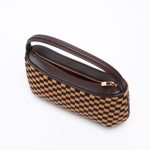 ルイ・ヴィトン LOUIS VUITTON タイガー ダミエソバージュ ハラコ 2001年製 ハンドバッグ ブラウン WS13338