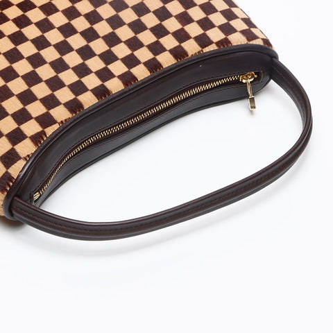 ルイ・ヴィトン LOUIS VUITTON タイガー ダミエソバージュ ハラコ 2001年製 ハンドバッグ ブラウン WS13338