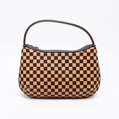 ルイ・ヴィトン LOUIS VUITTON タイガー ダミエソバージュ ハラコ 2001年製 ハンドバッグ ブラウン WS13338