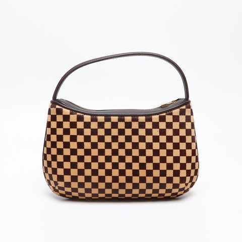 ルイ・ヴィトン LOUIS VUITTON タイガー ダミエソバージュ ハラコ 2001年製 ハンドバッグ ブラウン WS13338