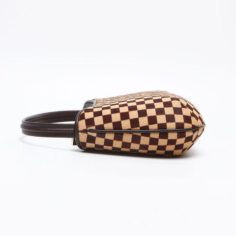 ルイ・ヴィトン LOUIS VUITTON タイガー ダミエソバージュ ハラコ 2001年製 ハンドバッグ ブラウン WS13338
