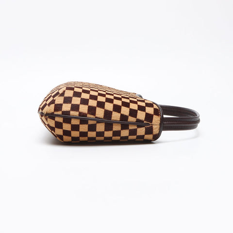 ルイ・ヴィトン LOUIS VUITTON タイガー ダミエソバージュ ハラコ 2001年製 ハンドバッグ ブラウン WS13338