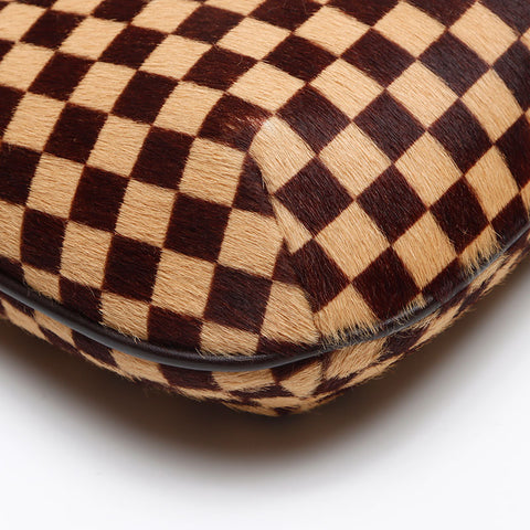ルイ・ヴィトン LOUIS VUITTON タイガー ダミエソバージュ ハラコ 2001年製 ハンドバッグ ブラウン WS13338