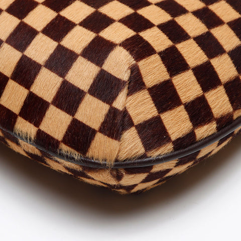 ルイ・ヴィトン LOUIS VUITTON タイガー ダミエソバージュ ハラコ 2001年製 ハンドバッグ ブラウン WS13338