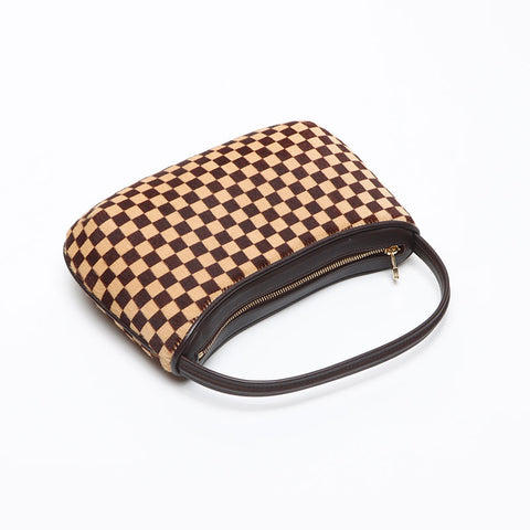 ルイ・ヴィトン LOUIS VUITTON タイガー ダミエソバージュ ハラコ 2001年製 ハンドバッグ ブラウン WS13338