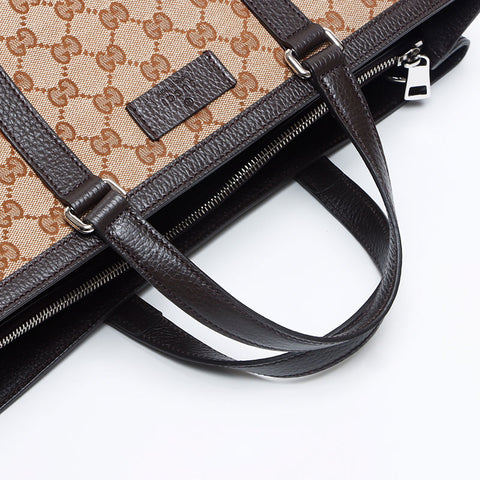 GUCCI GG canvas leather 2way 449169 Tote Bag beige WS13348