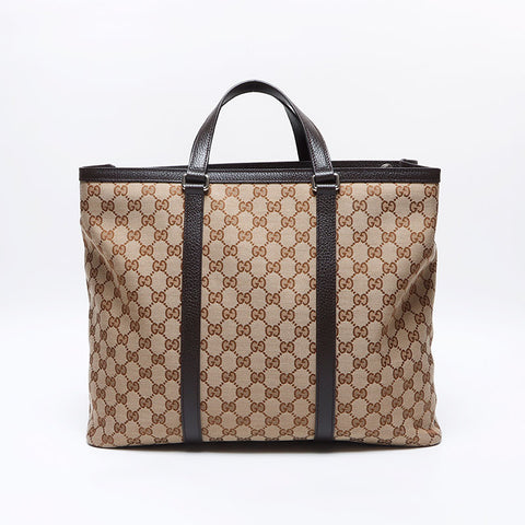 GUCCI GG canvas leather 2way 449169 Tote Bag beige WS13348