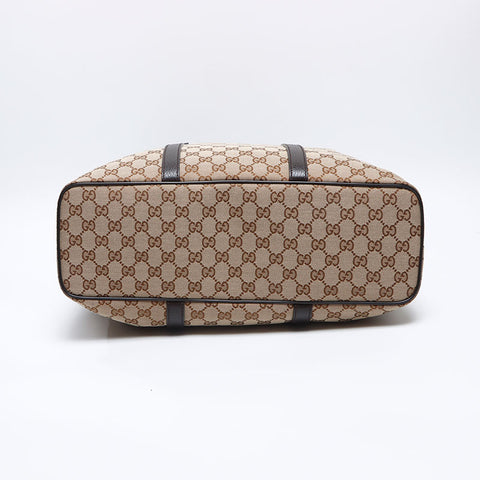 GUCCI GG canvas leather 2way 449169 Tote Bag beige WS13348