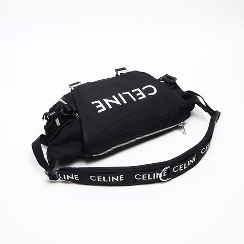 CELINE Medium Trekking Nylon Messenger bag black WS13350