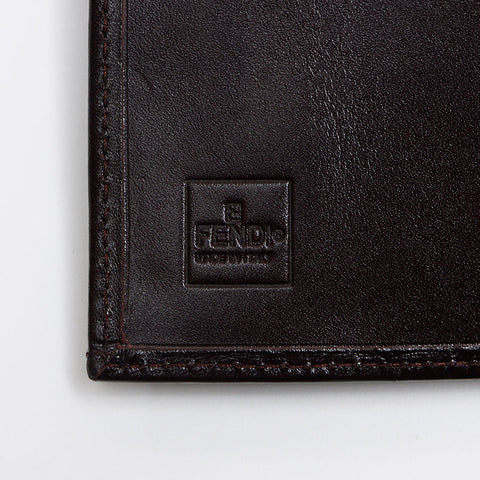 FENDI Zucca Canvas Dreifach-Geldbörse Braun WS13352