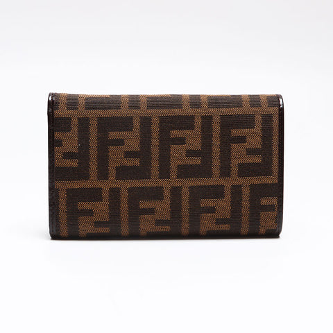 FENDI Zucca canvas Tri-fold wallet Brown WS13352