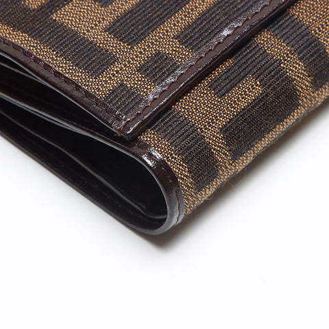 FENDI Zucca canvas Tri-fold wallet Brown WS13352