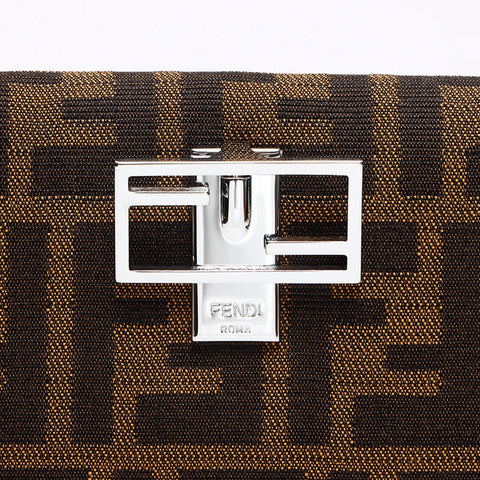 FENDI Zucca Canvas Dreifach-Geldbörse Braun WS13352