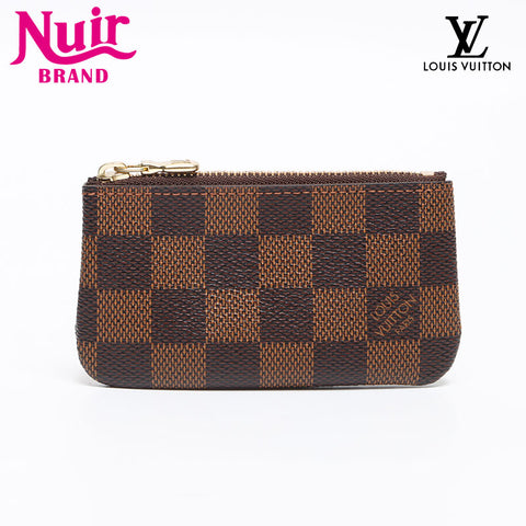 LOUIS VUITTON Damier Ebene Pochette Cle Coin case Brown WS13359