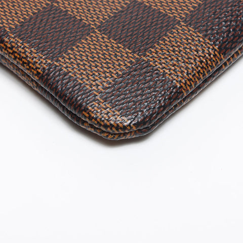 LOUIS VUITTON Damier Ebene Pochette Cle Coin case Brown WS13359